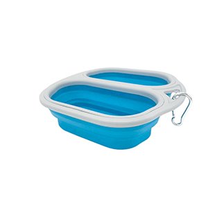 COMEDERO DOBLE SILICONA PLEGABLE